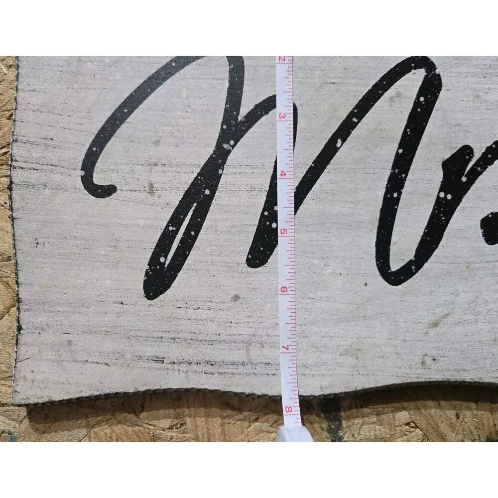 Wooden Mr And Mrs Signs For Chairs Wedding Photo Prop 8 X 10 Each Black & White